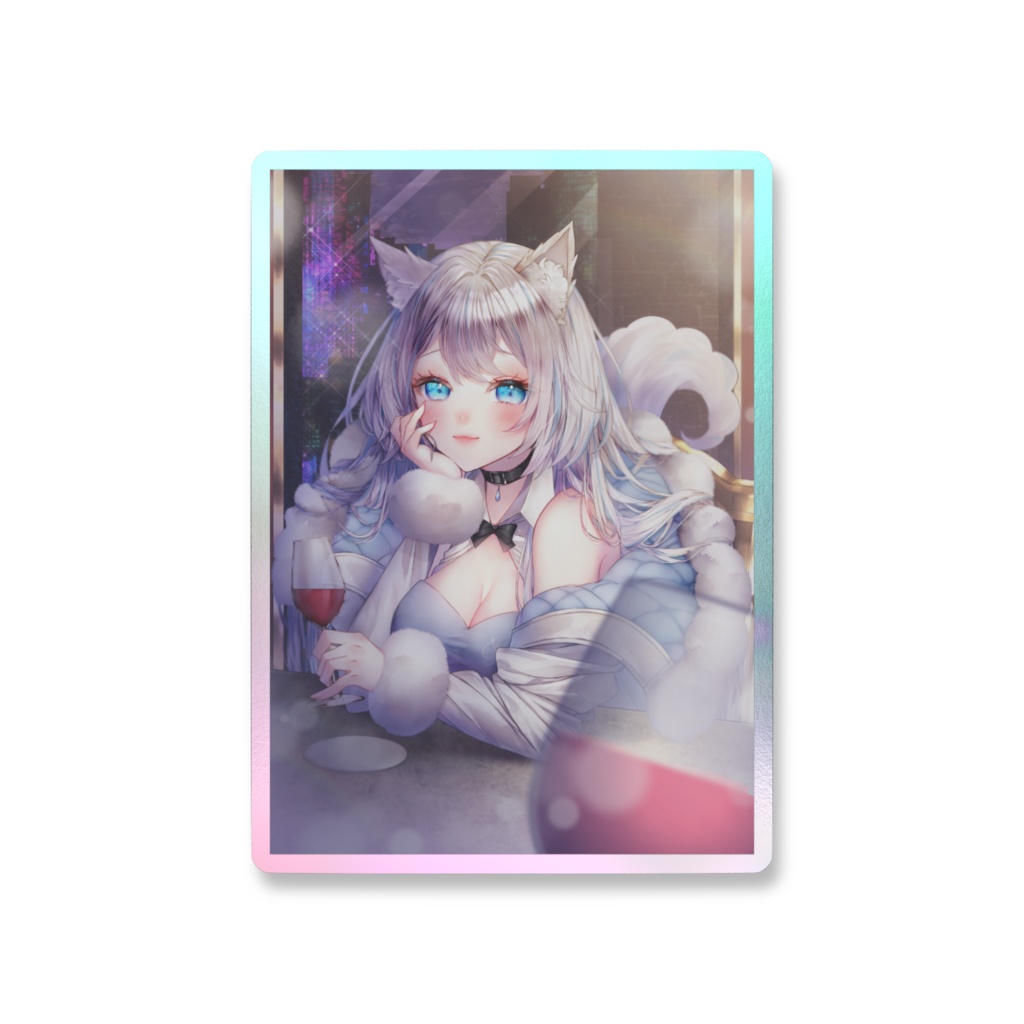 雨狼しずく 誕生日記念 オーロラスマホステッカー