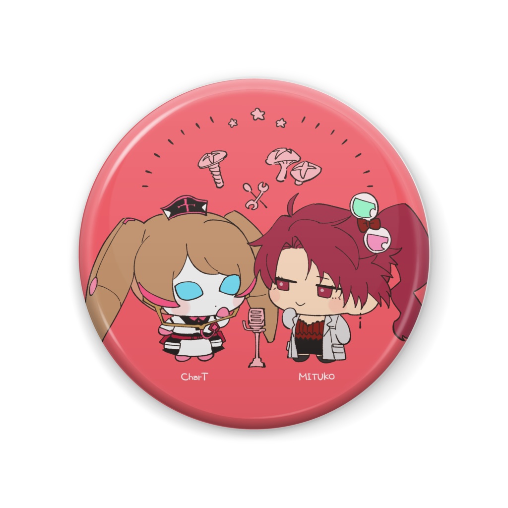 ちまペア缶バッジ カルテ＆みつこ