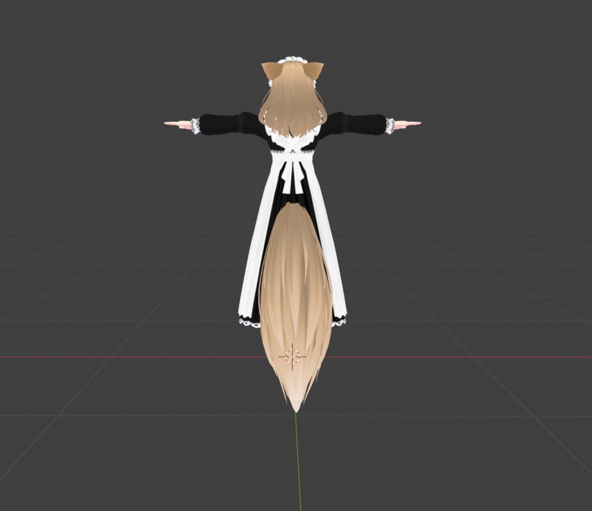 【VRchat用モデル】狐メイド
