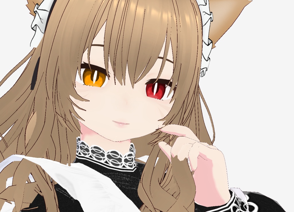 【VRchat用モデル】狐メイド