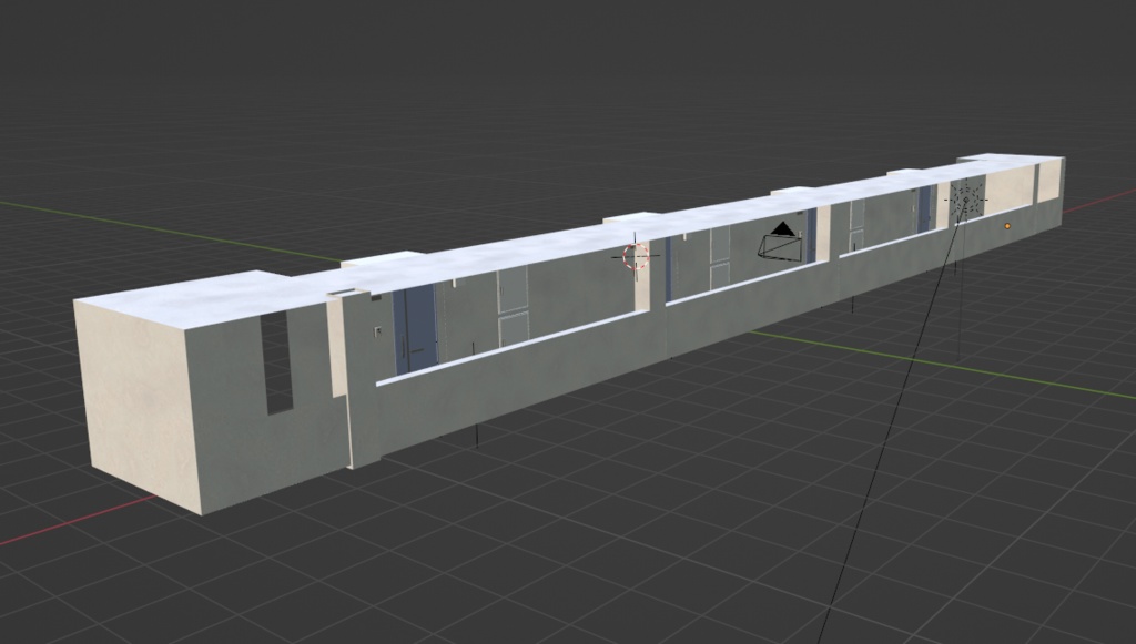 マンションの廊下+インターホン