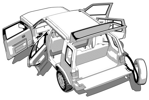 90's SUV 3Dモデル