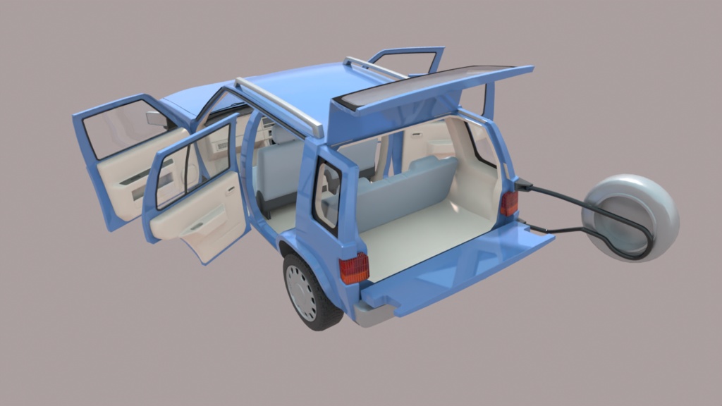 90's SUV 3Dモデル