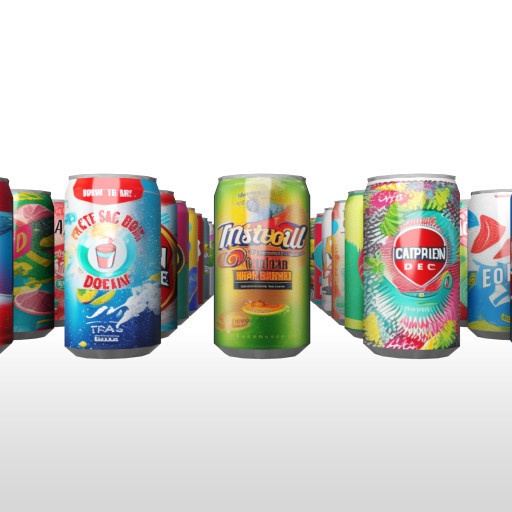 缶ジュースの3Dモデル78種