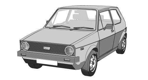 70's ハッチバック 3Dモデル