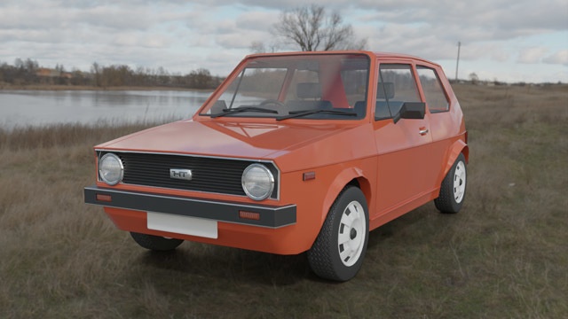 70's ハッチバック 3Dモデル