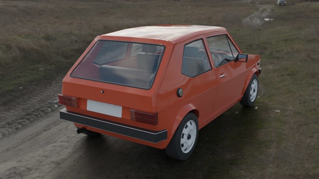 70's ハッチバック 3Dモデル