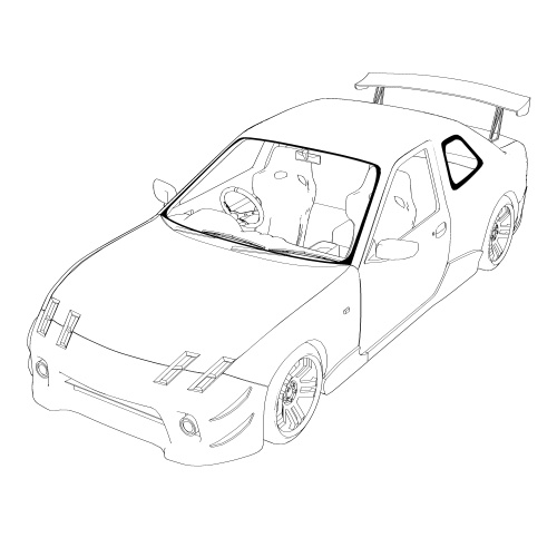 【権利の心配なし】架空スポーツカー『ライジンGTA』