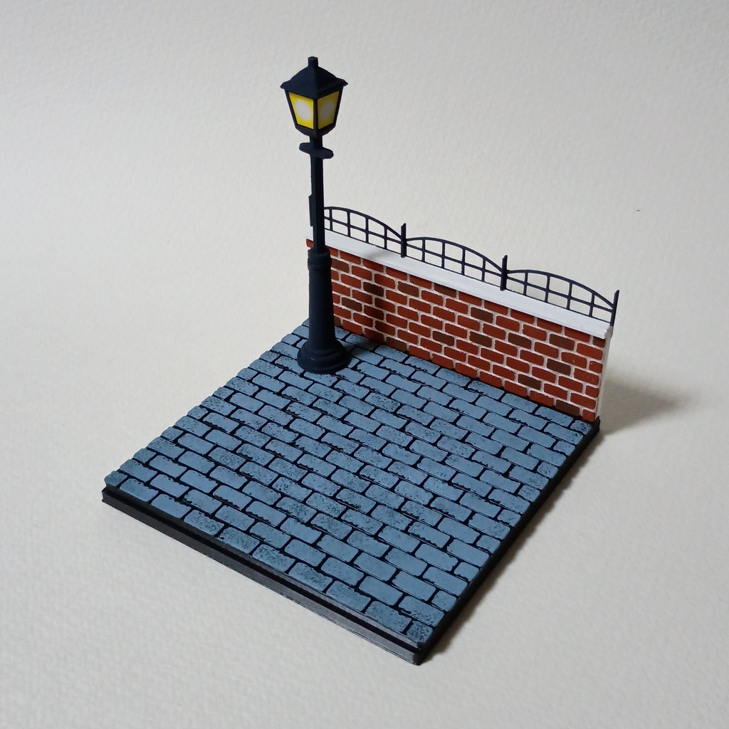 1/64 ジオラマベース ヨーロッパ風の街角