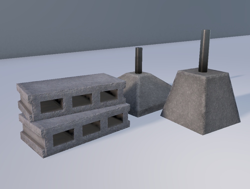 【3Dモデル】バリケードセット(※期間限定 無料)