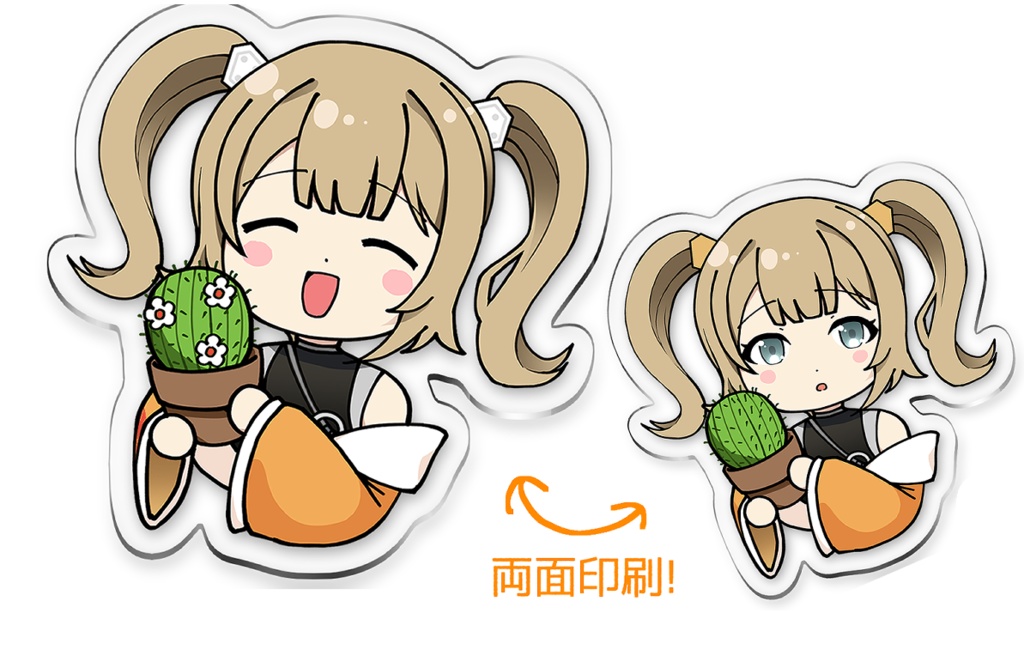 北乃ささら　両面アクキー