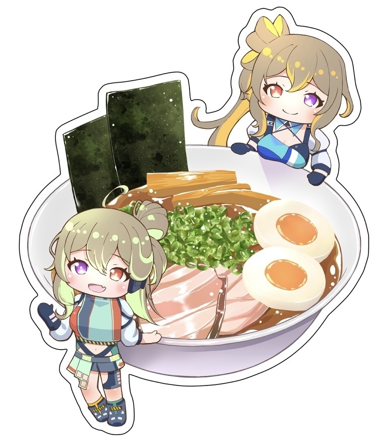 泰らいむと泰あんずとあんずの好きな醤油ラーメン ステッカー