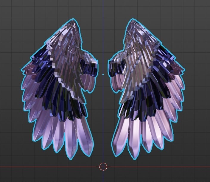 Lavender Metallic Wings