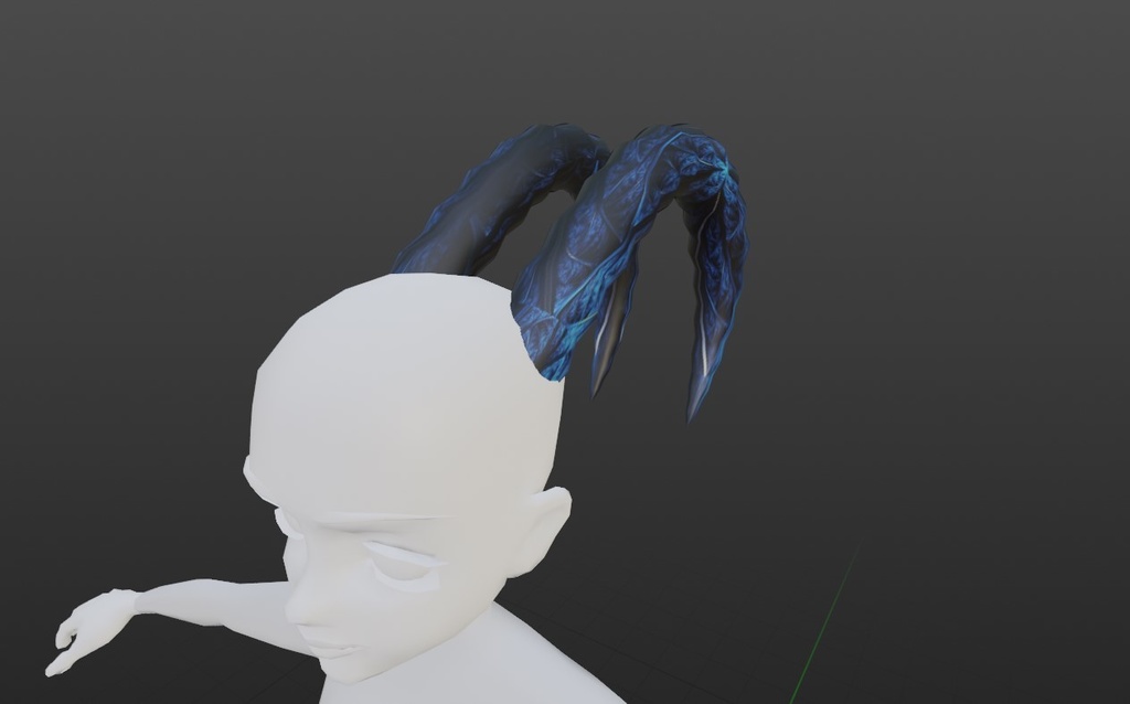 Black/Blue Demon Horns