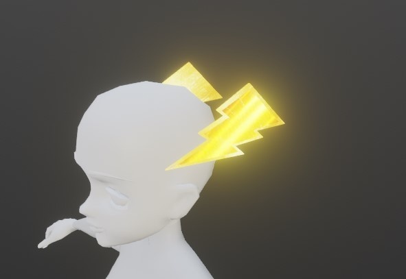Glowing Thunderbolt Hairclips
