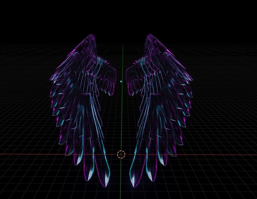 Neon Crystal Wings Set of 19