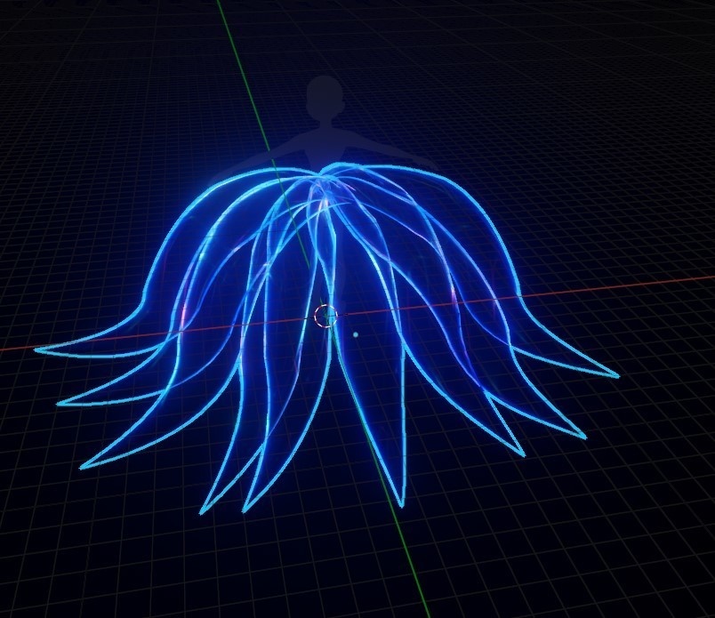 Neon Blue Kyuubi Tails