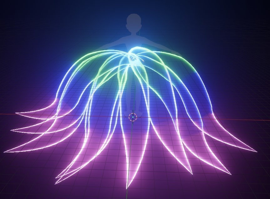 Neon Princess Celestia Kitsune Tails