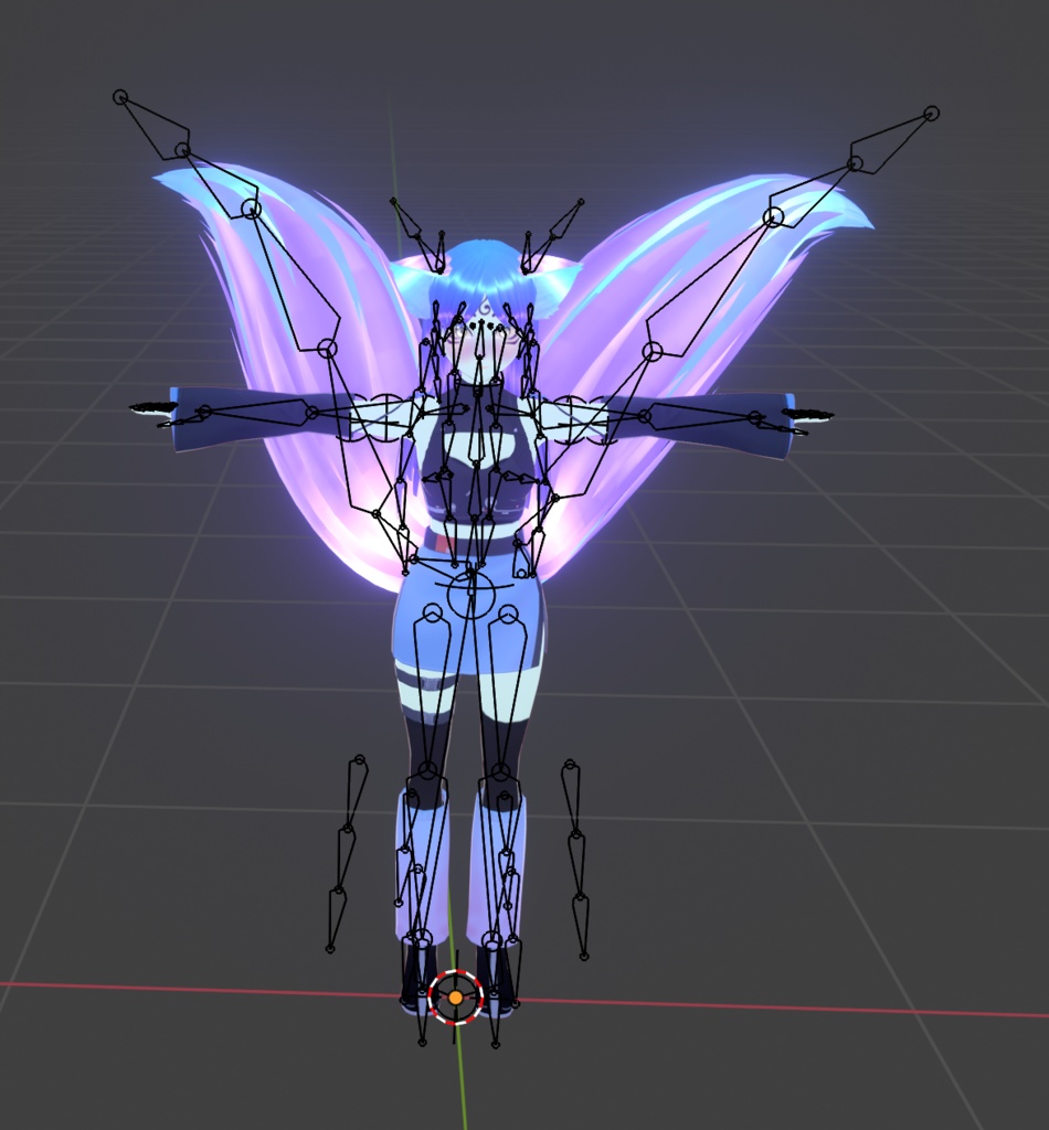 Rekka W/ Neon glowing Tails,hair and ears