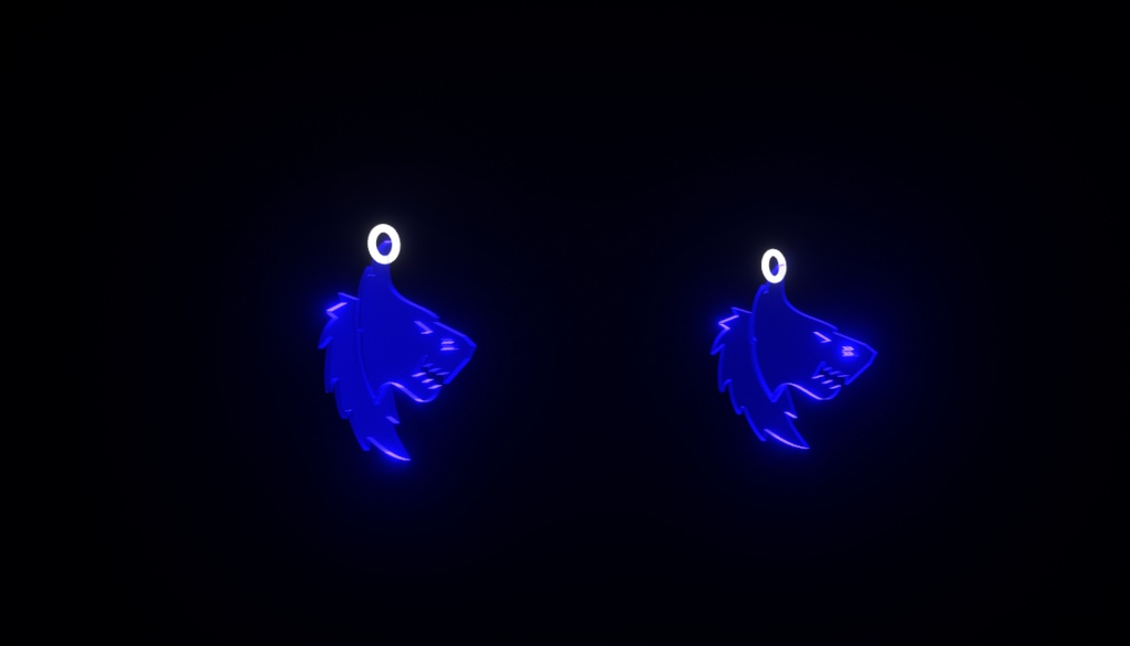 Glowing Wolf Earrings
