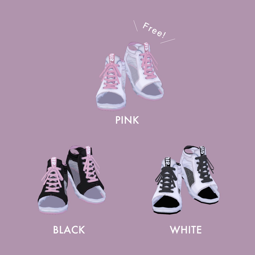 【VRoid】<無料版あり>スニーカーサンダル【 #I_YoU 】