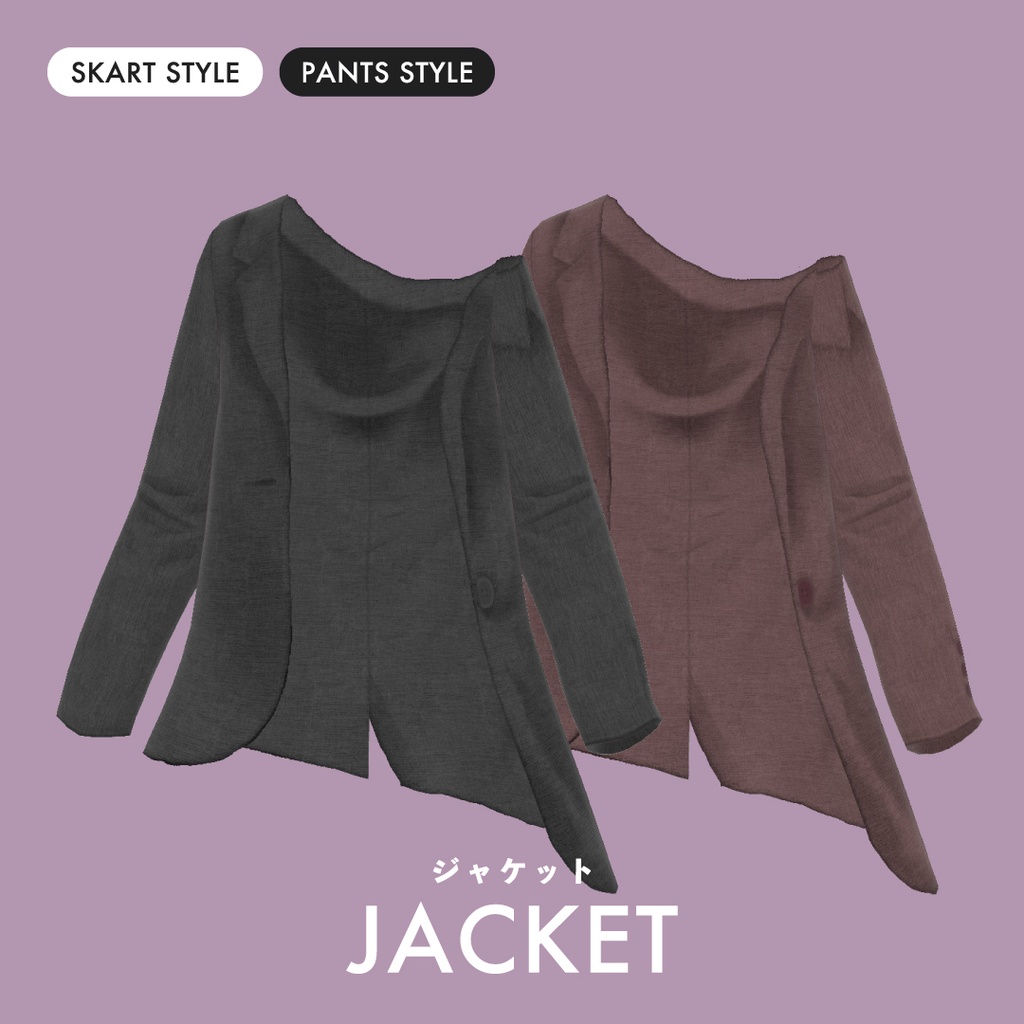 【VRoid】肩出しジャケットセットアップ【 #I_YoU 】