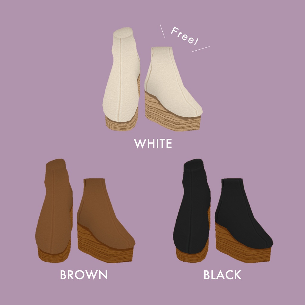 【VRoid】<無料版あり>ショートブーツ【 #I_YoU 】