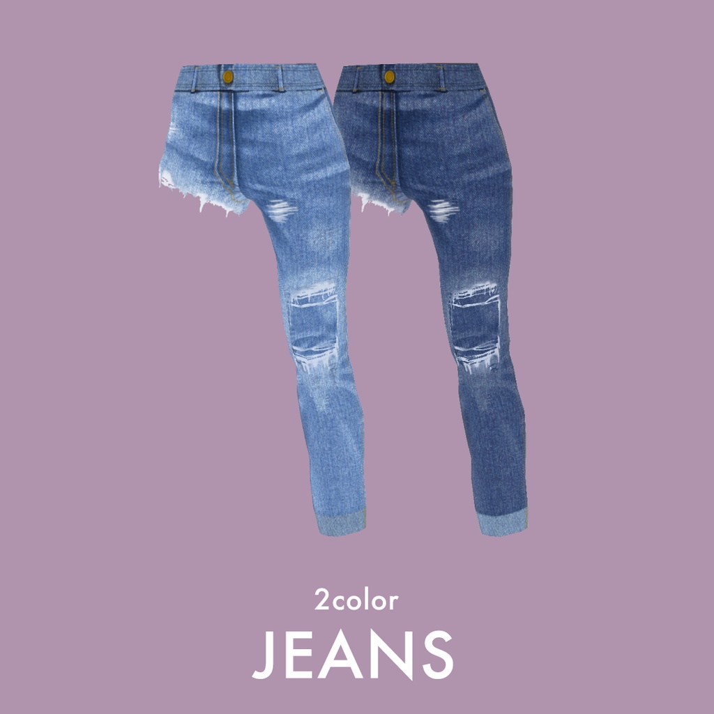 【VRoid】ジーンズ&スニーカーセット【 #I_YoU 】