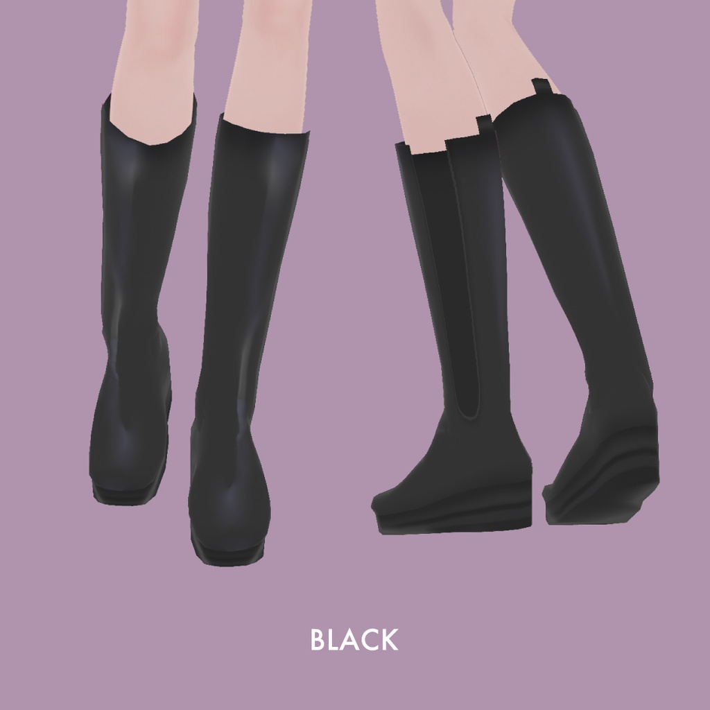 【VRoid】<無料版あり>ロングブーツ【 #I_YoU 】