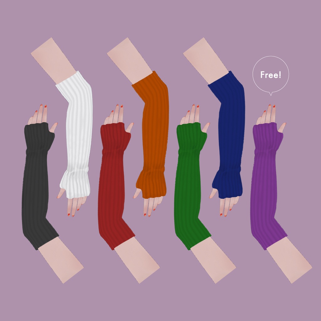 【VRoid】<無料版あり>アームウォーマー【 #I_YoU 】