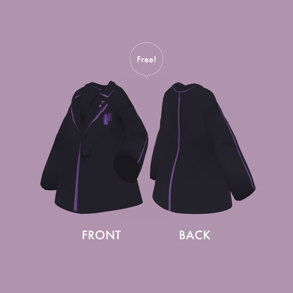 【VRoid】<無料版あり>ラインジャケット【 #I_YoU 】