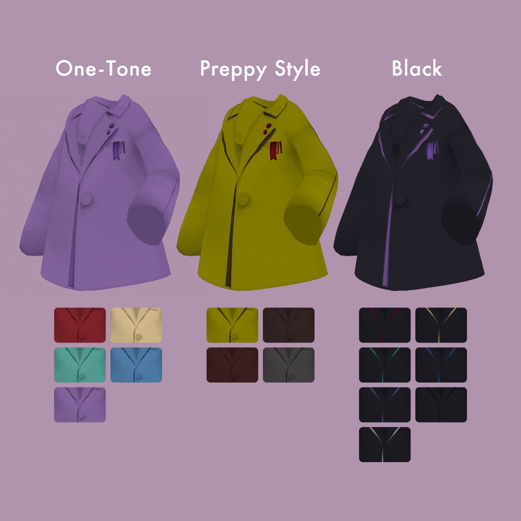 【VRoid】<無料版あり>ラインジャケット【 #I_YoU 】