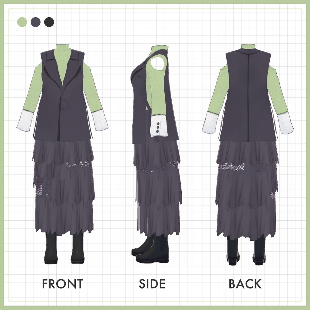 【VRoid】はるのおでかけコーデセット【 #I_YoU 】