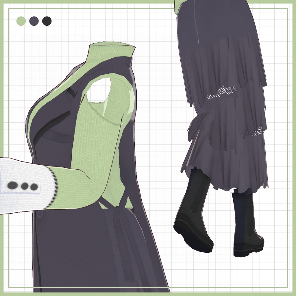 【VRoid】はるのおでかけコーデセット【 #I_YoU 】