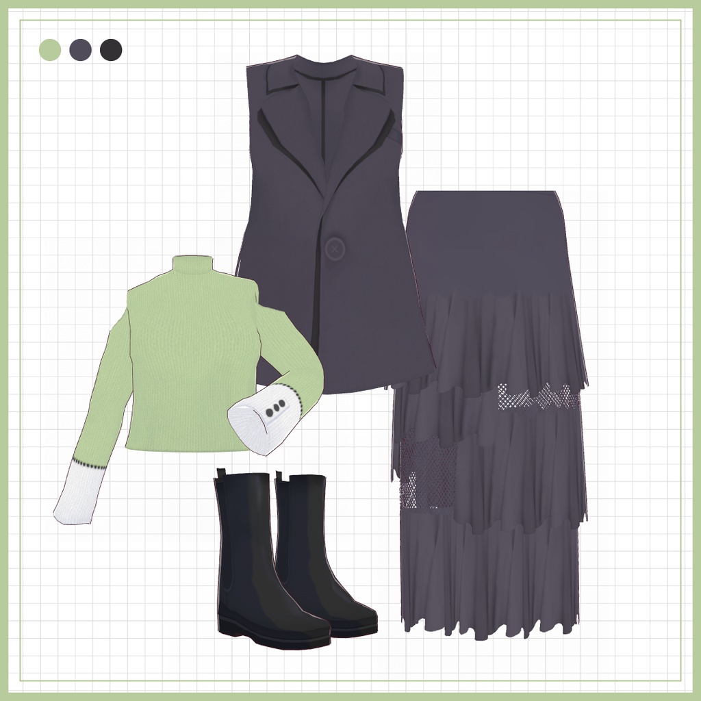 【VRoid】はるのおでかけコーデセット【 #I_YoU 】