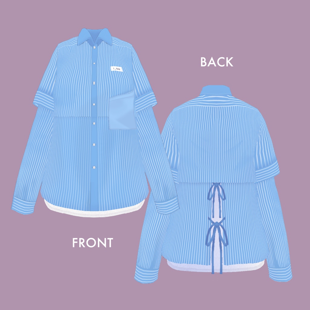 【VRoid】バックオープンシャツ【#I_YoU】