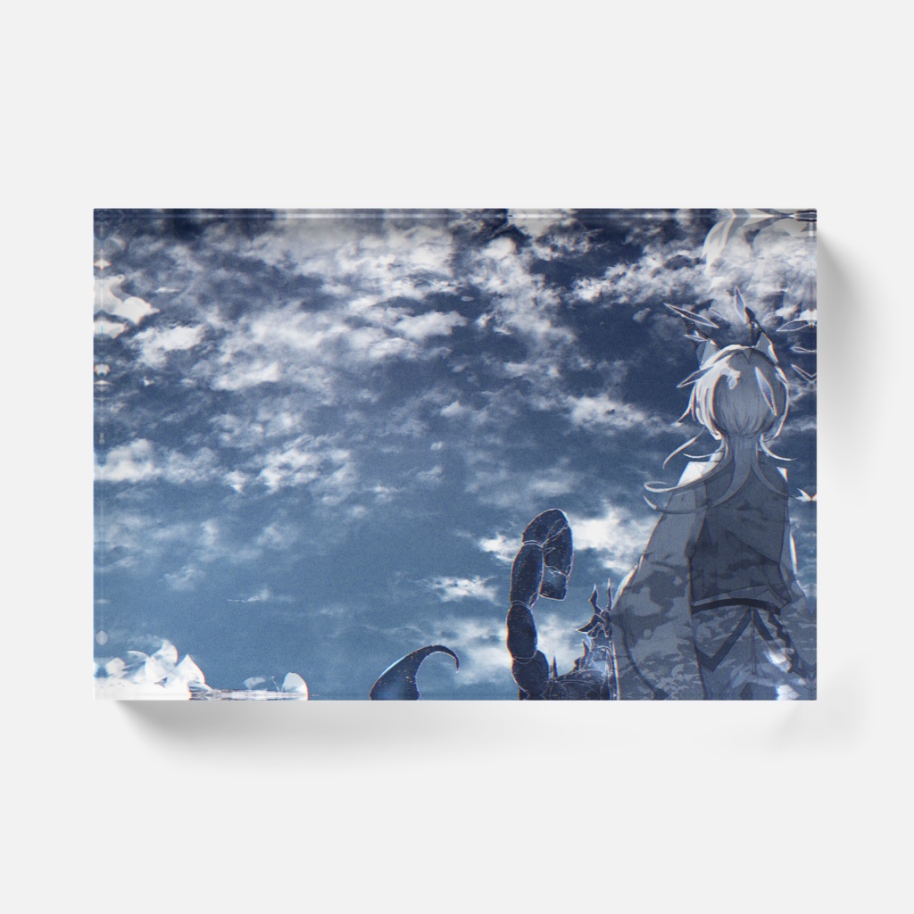 アクリルブロック : 10月の空