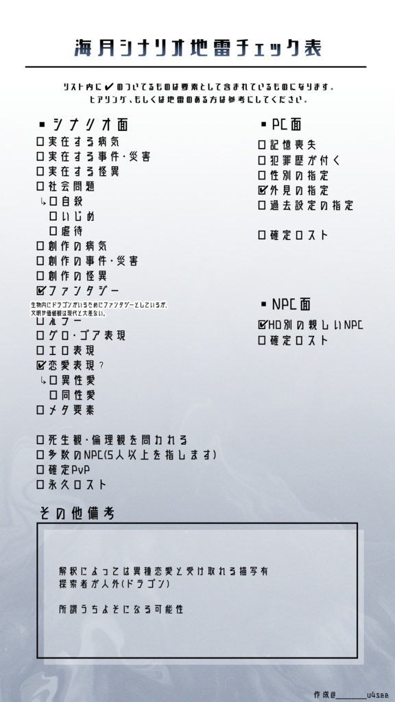 非公式CoCシナリオ「ᴛ  L der N  ᴛ」