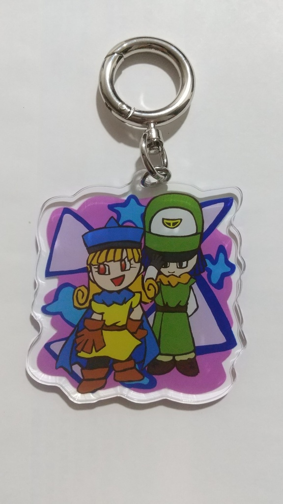 クリアリアクリルキーホルダー（幾何学）