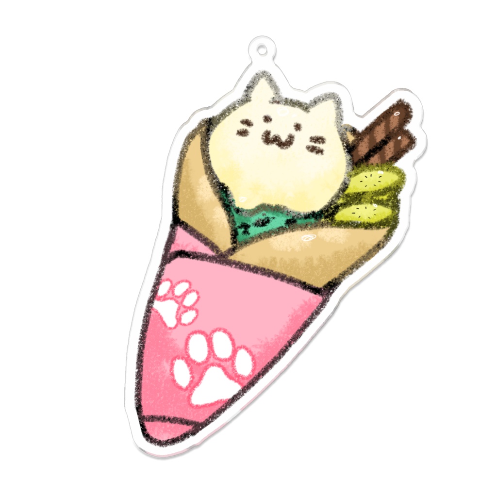 ねこくれーぷアクリルキーホルダー ねこすうぃ つ W Shop Booth