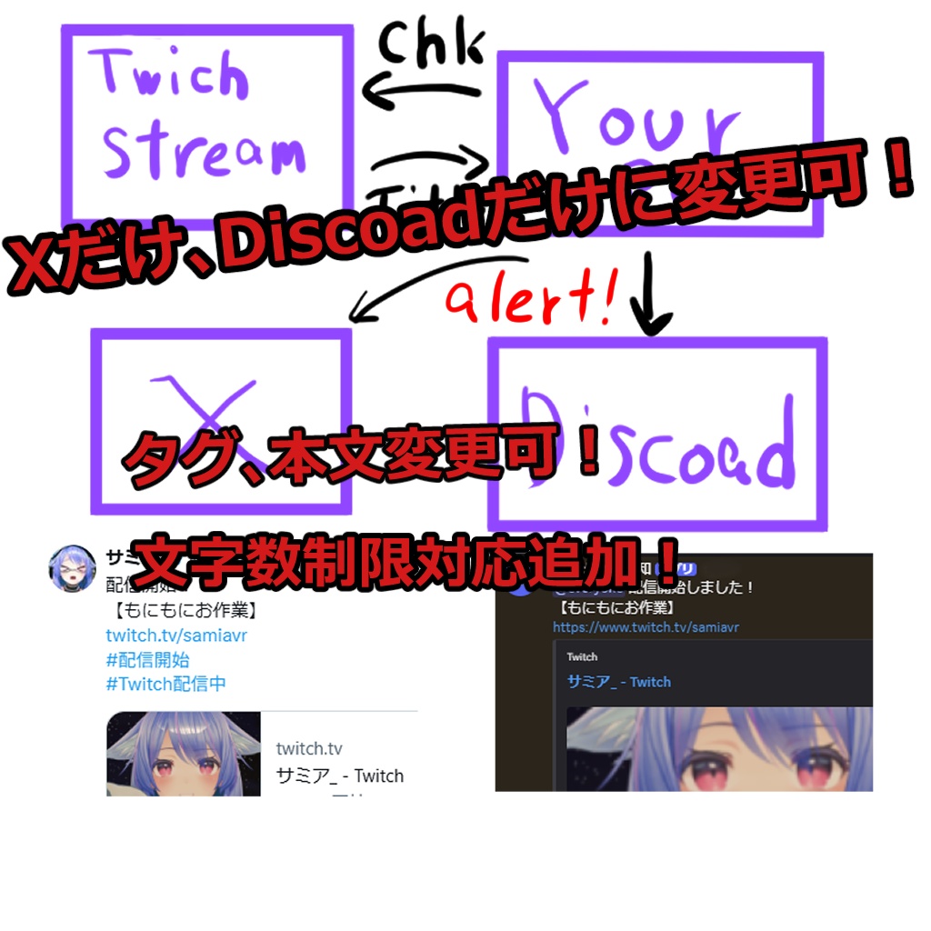 配信開始したら通知するやつ(配信開始通知ツール)、おはツイ、告知…にも!