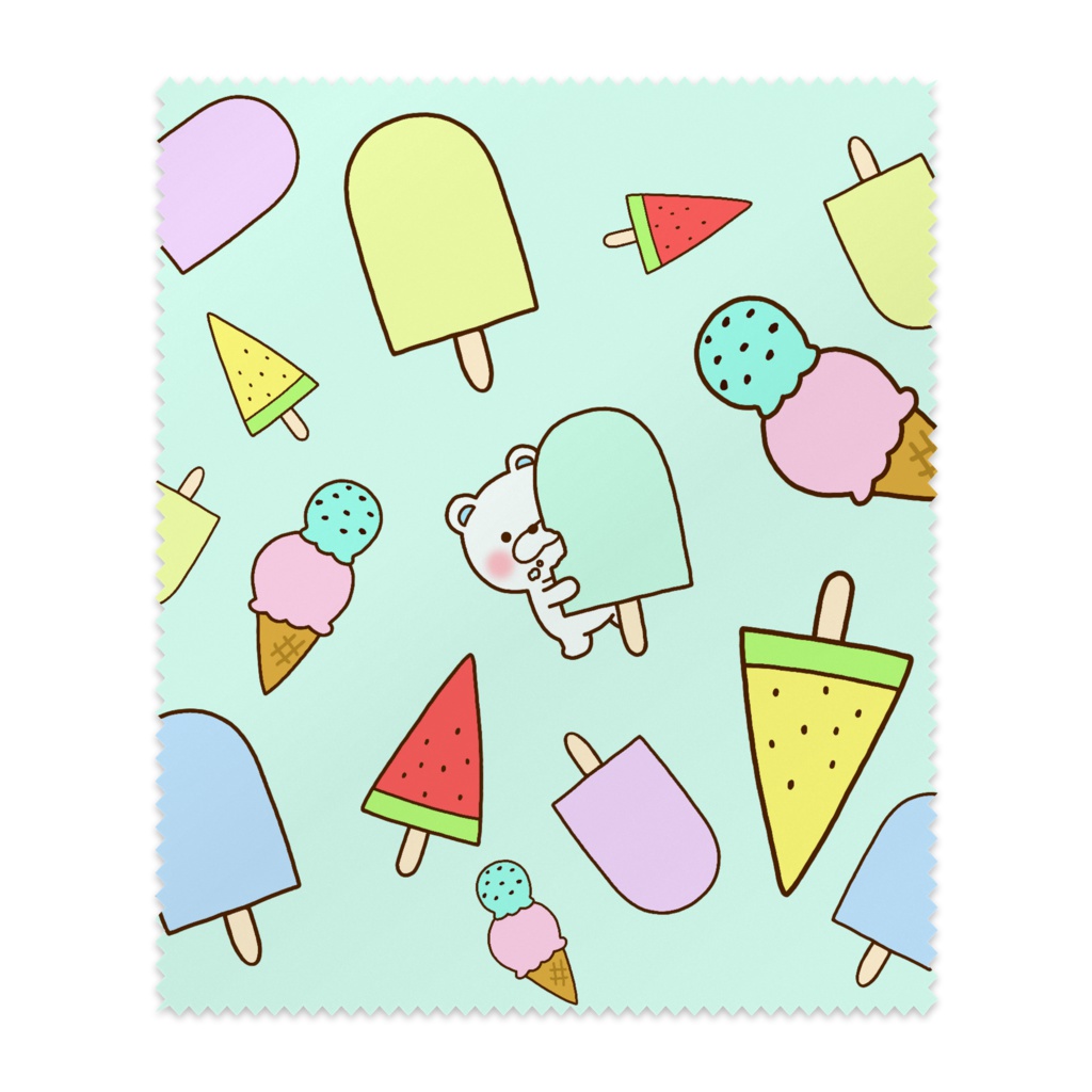 しろくまアイス　メガネふき