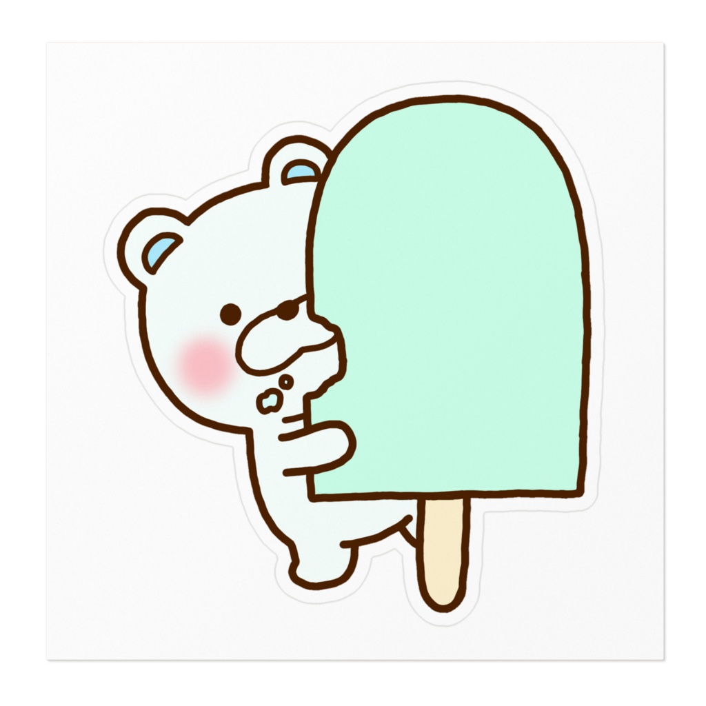 しろくまアイス ステッカー