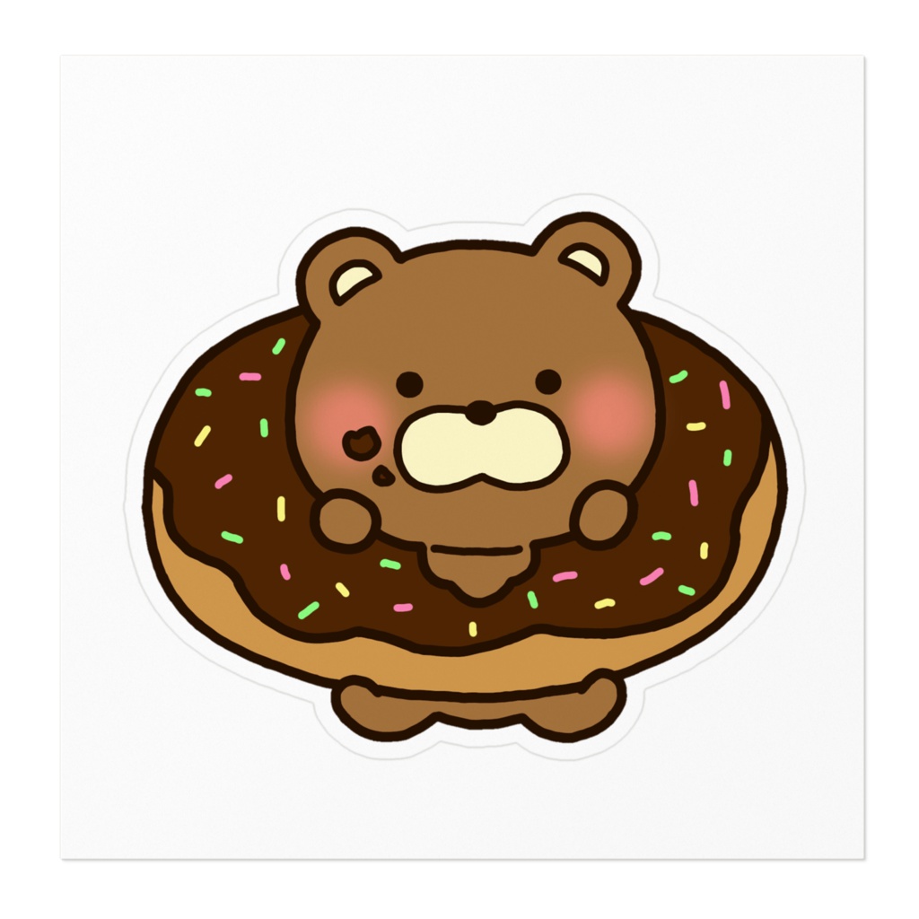 くまドーナツ ステッカー