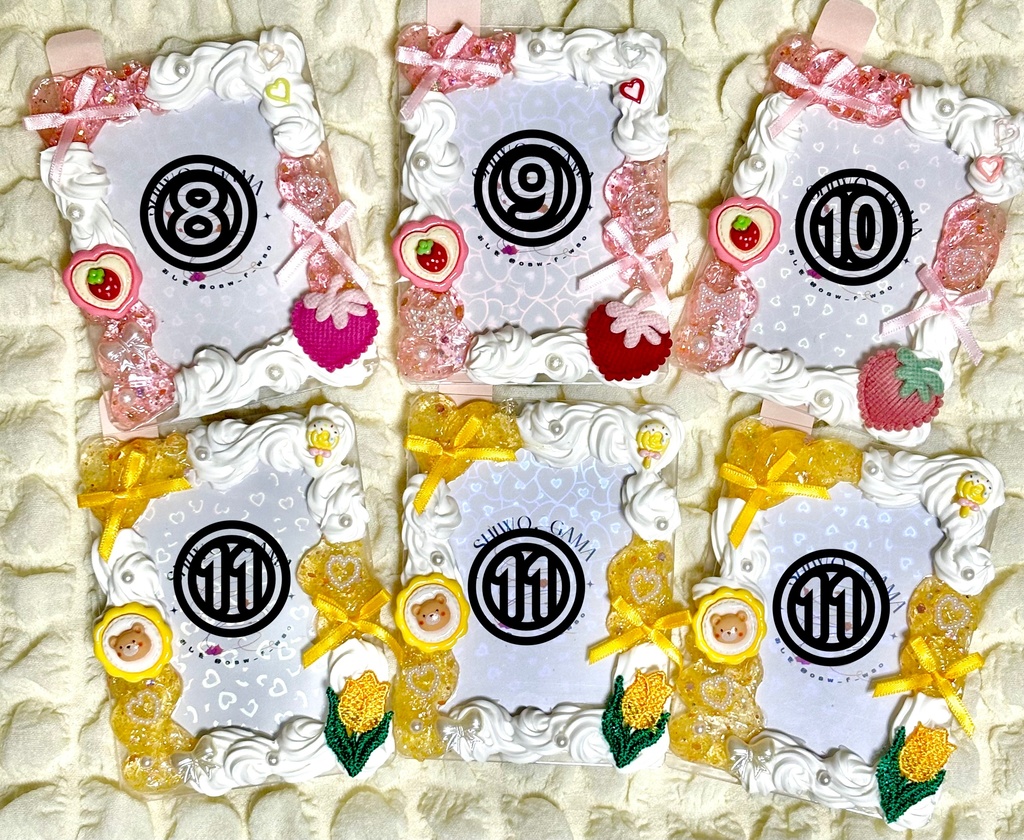 クリアカラー×白ホイップデコケース(トレカサイズ)