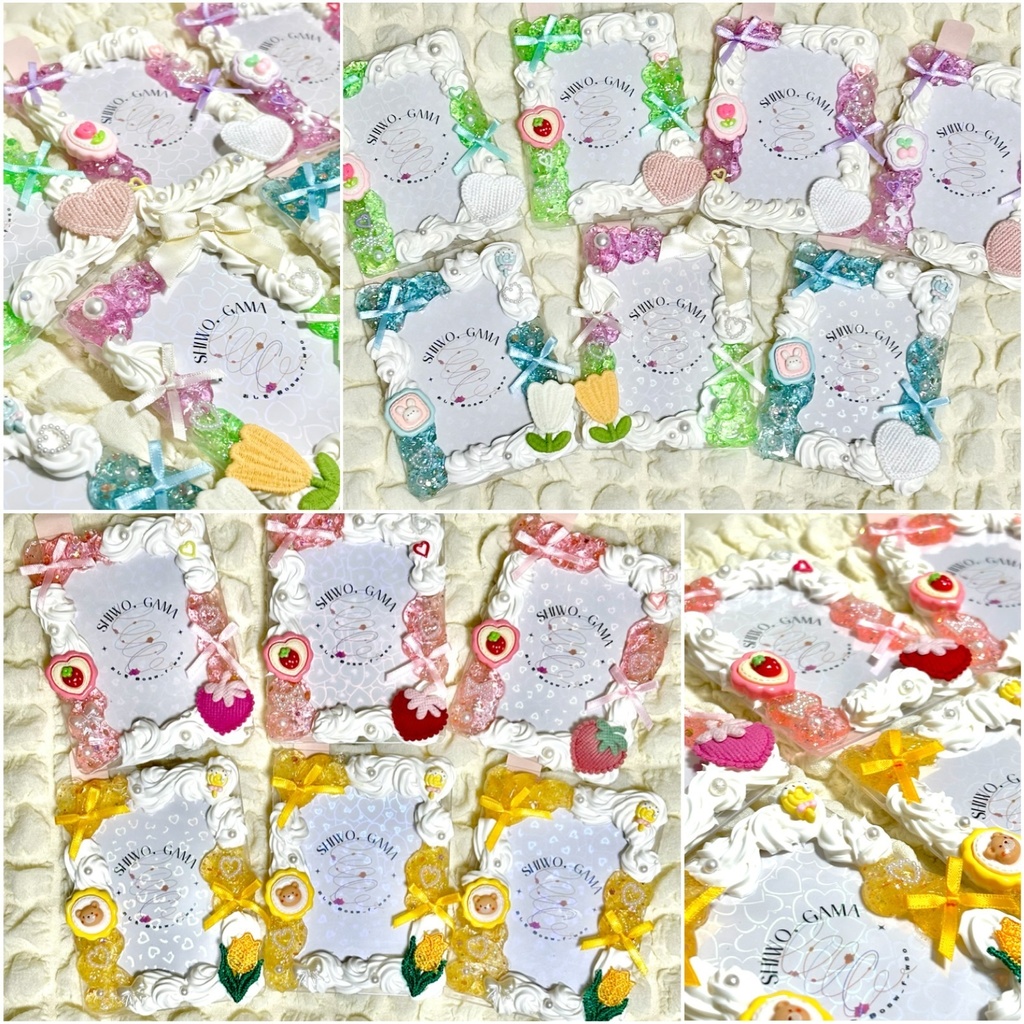 クリアカラー×白ホイップデコケース(トレカサイズ)