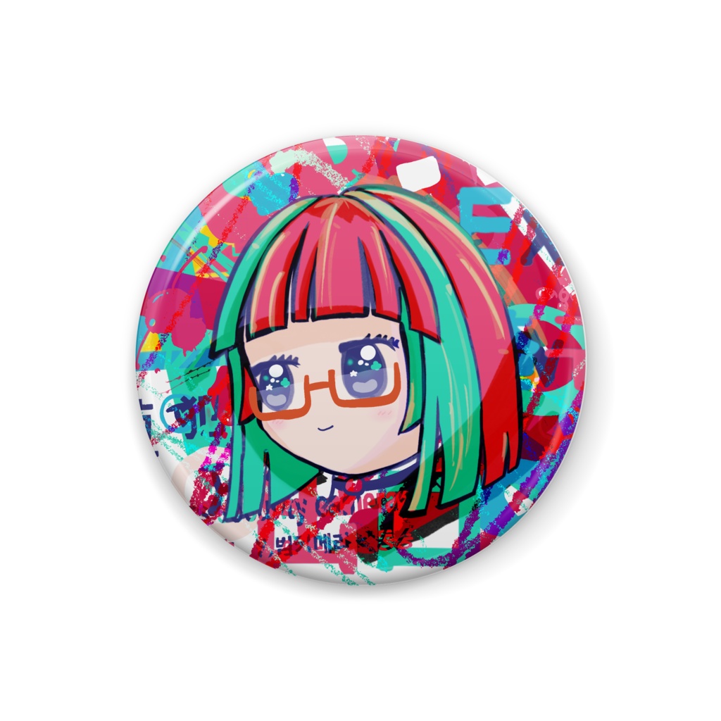あんりみさんの顔缶バッジ