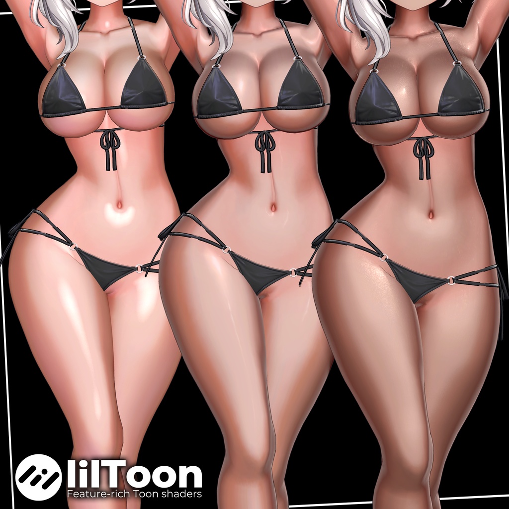 【2025/12/23更新】褐色肌マテリアル -Shiny Tan Material-【liltoon対応】