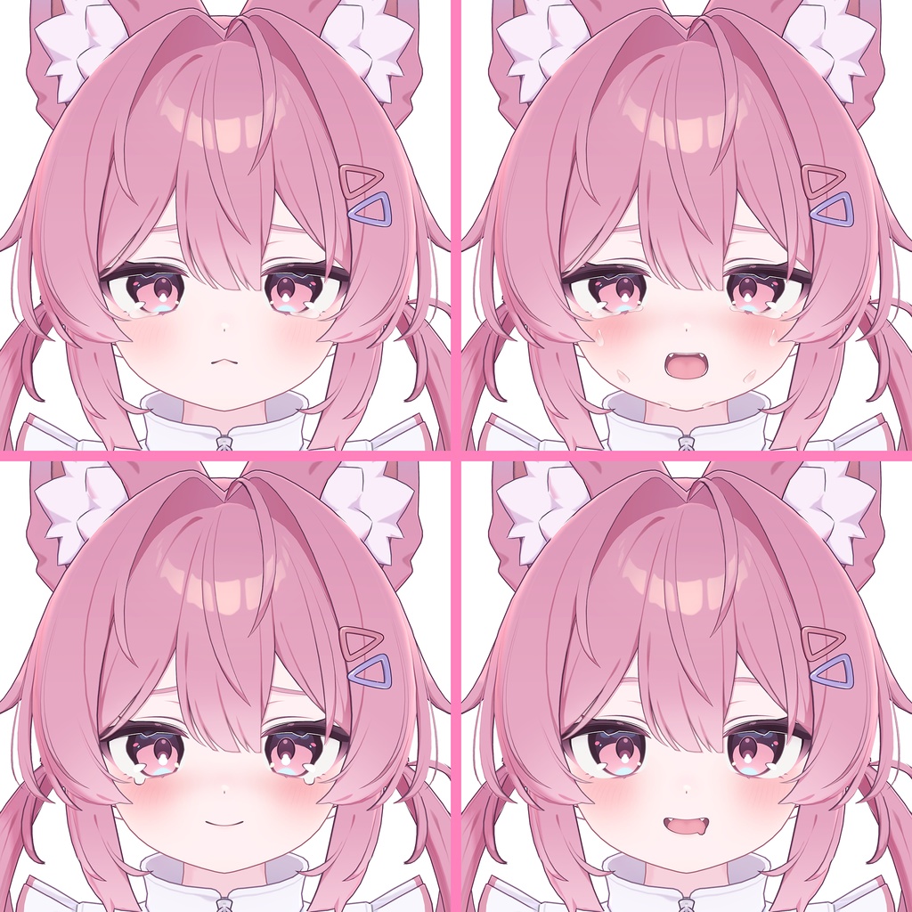 【プラム専用】かわいい表情セット 24種【Face Animation】