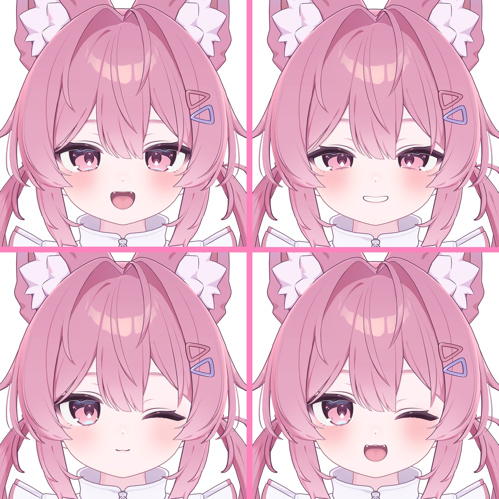 【プラム専用】かわいい表情セット 24種【Face Animation】